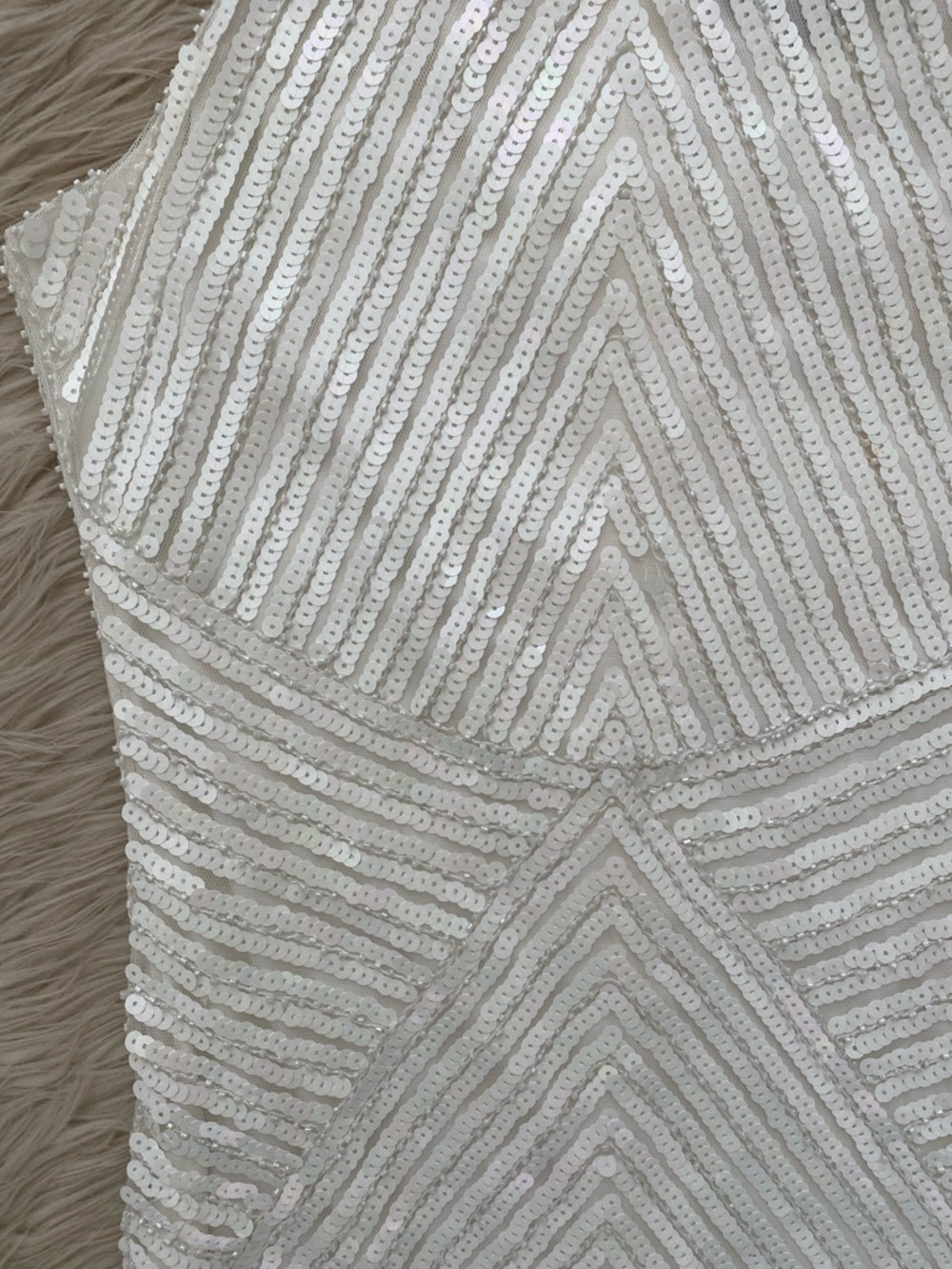 Lulus White Sequin Ace of Spades Bodycon Dress Sleeveless Cocktail Graduation S - Picture 5 of 15